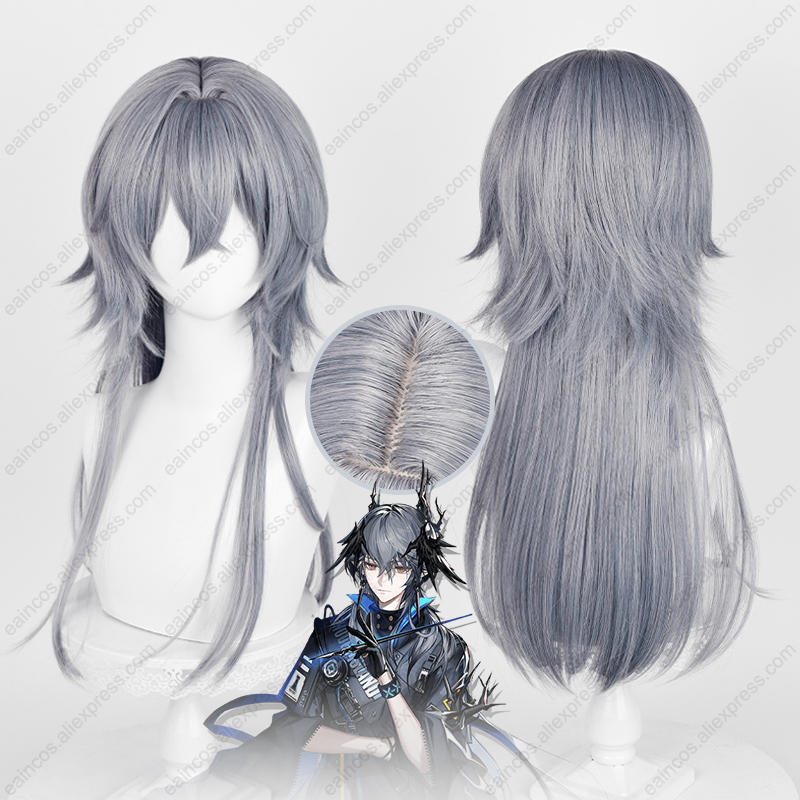 Anime Cosplay Blue Hair - Arknights Logos Cosplay Wig 62cm Long