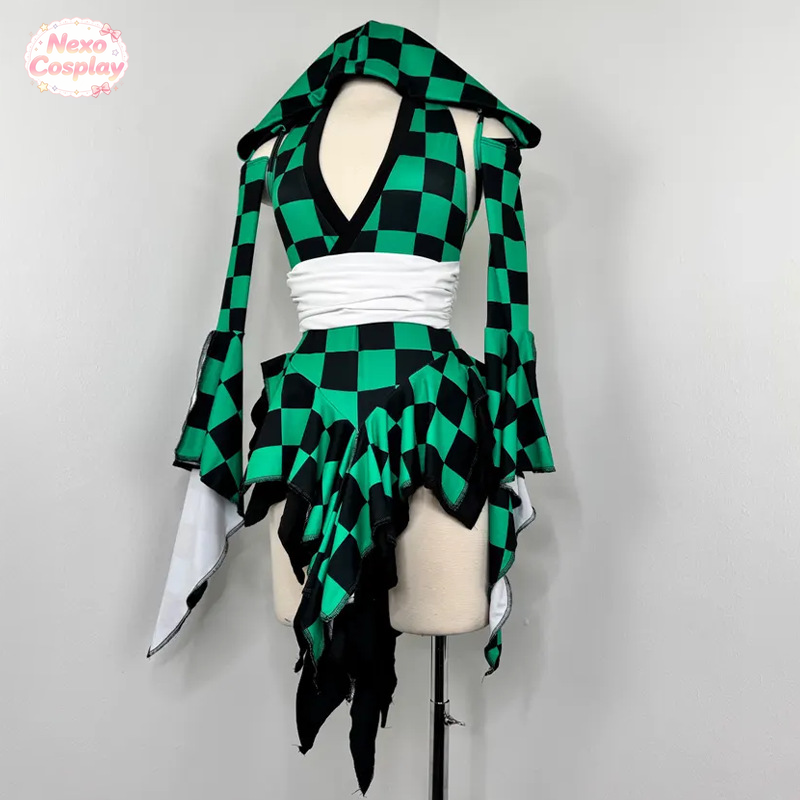 Gender‑bend Tanjiro Kamado Swi - Anime Cosplay Jumpsuit ulasan dan harga